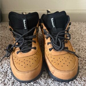 Timberland Kids Wheat and Black Lace-Up Hiking Boots